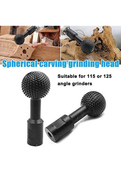 1 Adet 14MM Topu Oyma Döner Taşlama Kafası Küresel Mil Ahşap Oyma Parlatma Gravür Uçları 115/125 Açı Öğütücü (Yurt Dışından)