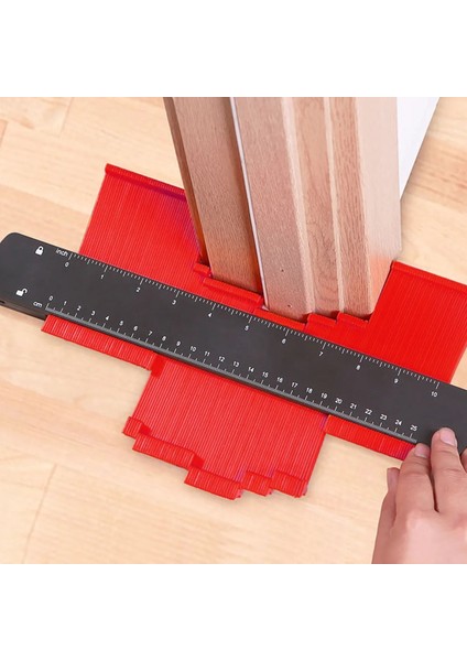 12 cm Gri Şekil Ölçer Plastik Profil Kopya Ölçer El Aracı Teksir Ölçeği Şablon Ahşap Markalama Araçları Fayans Laminat Kiremit Aracı (Yurt Dışından)
