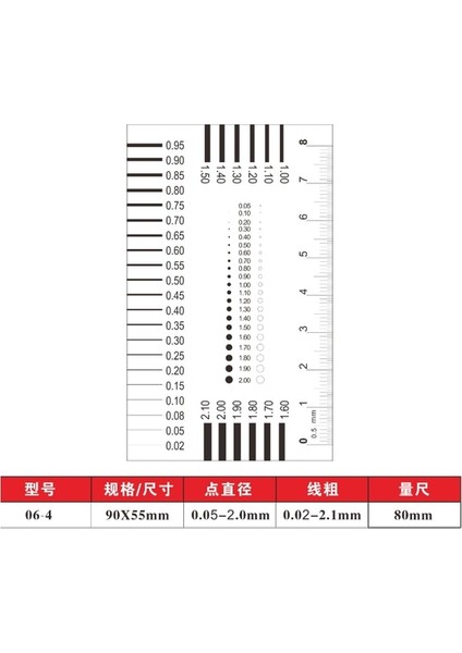 06-4 Ölçüm Geçişi Rozet Göstergesi Leke Kartı Nokta Göstergesi Tel Göstergesi Şeffaf Film Cetveli Leke Çatlağı Kontrast Cetveli (Yurt Dışından)