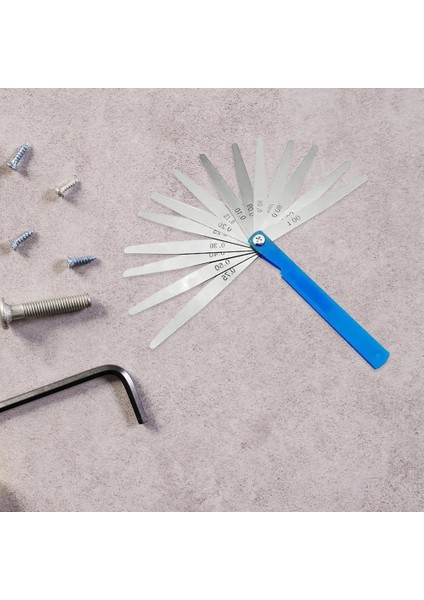 Ahşap Ölçü Cetveli Profil Işaretleme Aracı 100MM 17 Bıçak Kalınlığı Metrik Boşluk Dolgu Feeler Ölçer Seti 0,02 Ila 1,00 Arasında (Yurt Dışından)