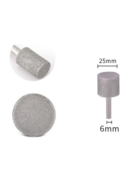 25MM 10 Adet Taşlama Ucu Silindir Elmas Çapak Matkap Ucu 4-12MM Oyma Gravür Sondaj Ağaç Işleme Aleti Öğütücü Aksesuarları (Yurt Dışından)