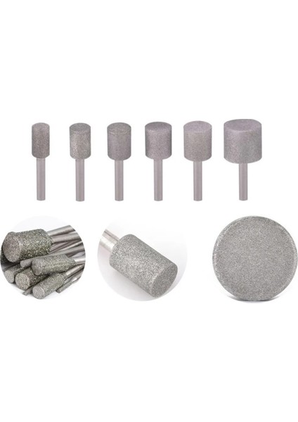 25MM 10 Adet Taşlama Ucu Silindir Elmas Çapak Matkap Ucu 4-12MM Oyma Gravür Sondaj Ağaç Işleme Aleti Öğütücü Aksesuarları (Yurt Dışından) indirimleri