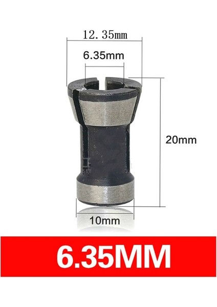 1 Adet 6.35MM 6.35MM 8mm Yüksek Hassasiyetli Collet Chuck Gravür Kırpma Makinesi Elektrikli Yönlendirici Makine Imalatı Için (Yurt Dışından)