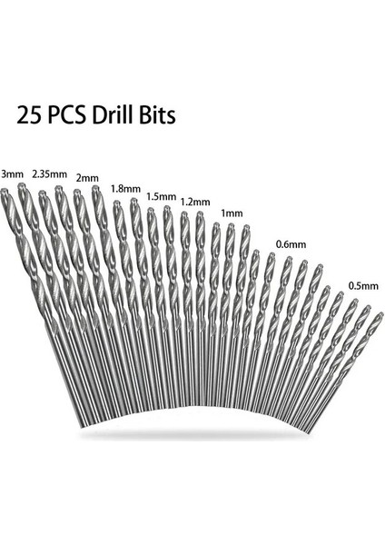 25 Adet Mini Matkap Ucu 2mm 2.35MM 3.17MM Elektrik Motor Mili Mini Matkap Chuck Fikstürü Kelepçe Küçük Matkap Chuck Adaptörü Bit Mikro Chuck Sabitleme Cihazı (Yurt Dışından)