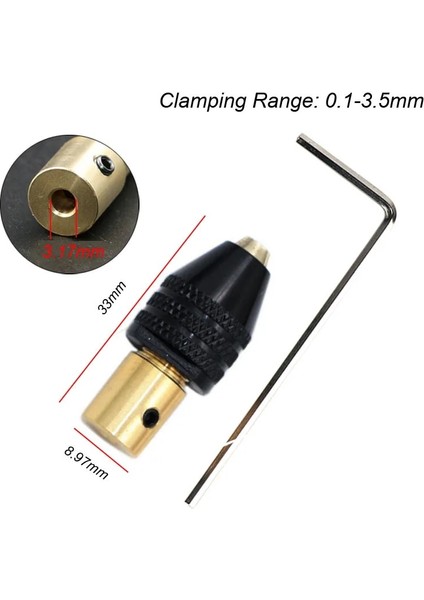 25 Adet Mini Matkap Ucu 2mm 2.35MM 3.17MM Elektrik Motor Mili Mini Matkap Chuck Fikstürü Kelepçe Küçük Matkap Chuck Adaptörü Bit Mikro Chuck Sabitleme Cihazı (Yurt Dışından)