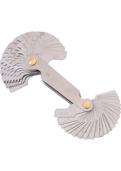 4-48 55/60 Derece Metrik Inç Konu Fiş Ölçer Dişli Diş Vida Pitch Göstergeleri Ölçme Karbon Çelik Merkezi Ölçüm Torna Combina (Yurt Dışından) modelleri