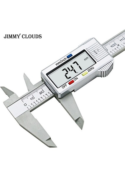 SIYAH-150MM 6 Inç Dijital Sürmeli Kumpaslar 0-150MM LCD Elektronik Kumpas Karbon Fiber Ölçer Yükseklik Ölçme Aletleri Mikrometre (Yurt Dışından) fırsatları