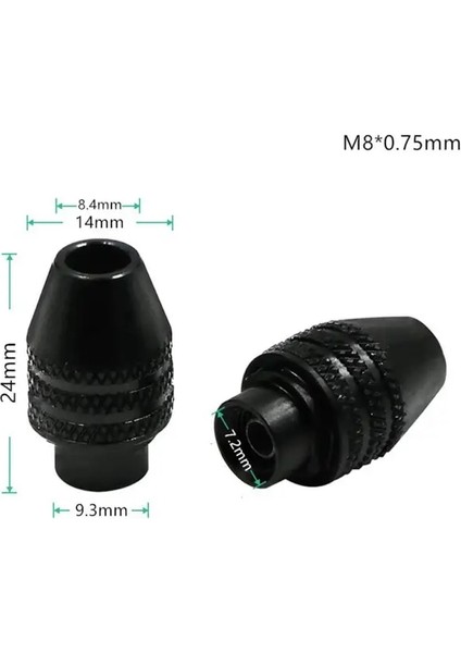 Uzun Kuyruk M8X0.75MM Hızlı Değişim Anahtarsız Matkap Ucu Chuck Hex Shank Adaptörü Dönüştürücü Aracı Üç Çeneli Chuck Elektrikli Öğütücü Matkap Chuck (Yurt Dışından)