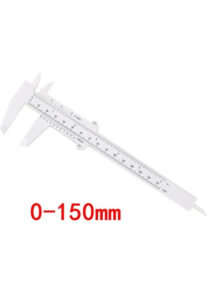 0-150MM Beyaz 0-80MM 0-150MM Çift Kurallı Ölçekli Plastik Sürmeli Kumpas Ölçüm Öğrenci Mini Aracı Cetvel Штангенциркуль 0-100MM (Yurt Dışından)