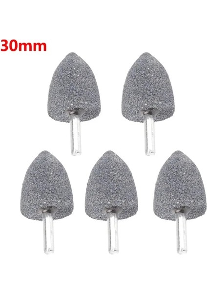 Konik 30MM 5 Adet 6mm Yuvarlak Şaft Taşlama Silindirik Konik Bileme Kafası Aşındırıcı Monteli Döner Elektrikli El Aletleri Taşlama (Yurt Dışından)