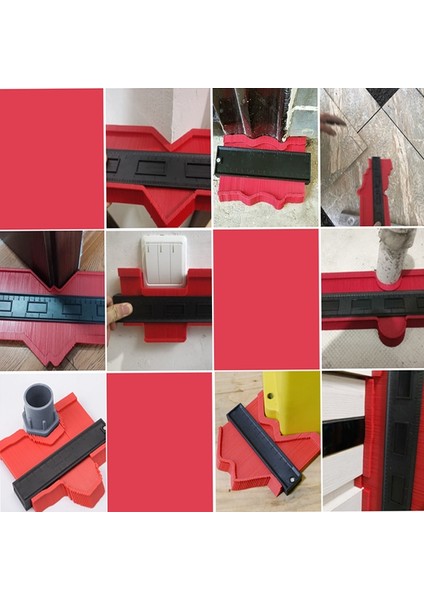 Yeşil 6 Inç Kontur Ölçer Işaretleme Profili Kopya Ahşap Ölçer Araçları Fayans Laminat Teksir Hızlı Ölçüm Aksesuarları Için Standart Fayans (Yurt Dışından) fırsatları