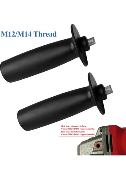 M8 12MM 14MM Açı Öğütücü Kolu Konu Yardımcı Yan Kaymaz Sap Açı Öğütücü Siyah M12 M14 (Yurt Dışından)
