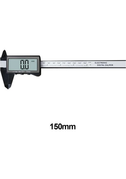 Siyah 150MM 0-150/110MM Dijital Kumpas Elektronik Plastik Kumpaslar Sürmeli Ölçme Aracı Marangozluk Aracı Cetvel Büyük Ekran Pakometre Aracı (Yurt Dışından)
