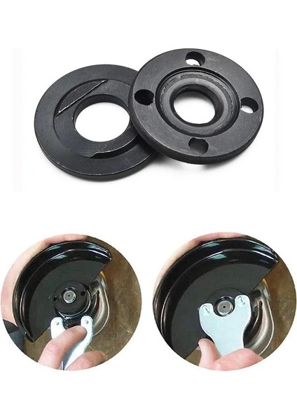 2x Flanş Somunu Seti Araçları M14 Konu Yedek Açı Öğütücü Iç Dış Flanş Somunu Seti Araçları 14MM Mil Konu (Yurt Dışından)