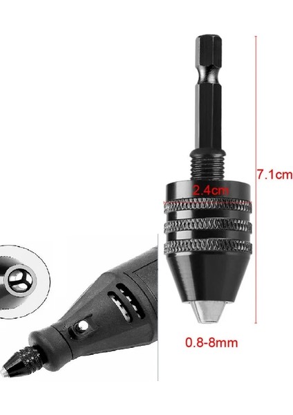 0.3-3.4 2.35MM Matkap Chuck Anahtarsız Tornavida Darbeli Sürücü Adaptörü Elektrikli Mikro Motor Kelepçe Mini Chuck Fikstürü Hex Shank Matkap Uçları Adaptörü (Yurt Dışından) indirimleri