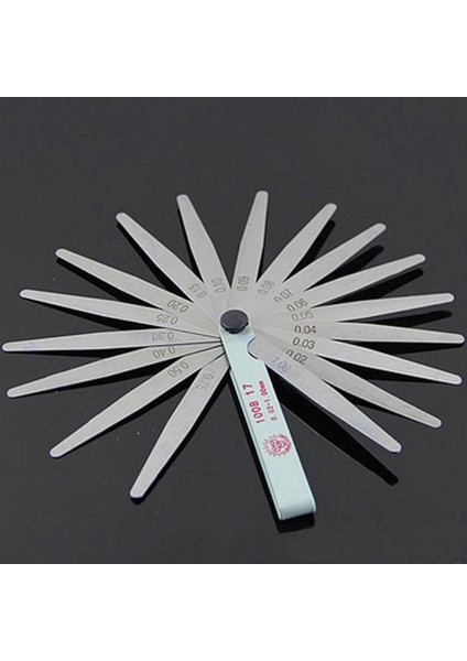 Kullanışlı 17 Bıçak 0.02 Ila 1mm Kalınlık Boşluğu Metrik Dolgu Feeler Ölçer Ölçü Aracı Feeler Ölçer Vana Shim Kullanımı (Yurt Dışından)