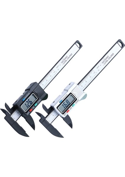 Gümüş LCD Dijital Elektronik Sürmeli Kumpas Ölçer Pürüzsüz Görünüm Mükemmel Işçilik Mikrometre Ölçme Aracı 0-100MM (Yurt Dışından)