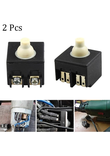 2 Adet 2.5x2.5 cm 250 V 6A Basmalı Düğme Anahtarı Açı Öğütücü Plastik Konut Açı Öğütücü Yedek Anahtarları (Yurt Dışından)