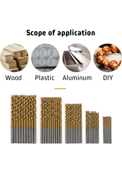 50 Adet Şerit Yuvarlak 50 Adet Hss Büküm Matkap Mini Çıkarıcı Matkap Ucu Titanyum Kaplamalı Matkap Uçları Metal Ahşap Delme Araçları Için Set 1/1.5/2/2.5/3mm (Yurt Dışından)