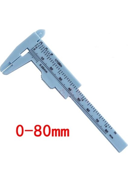 0-80MM Mavi 0-80MM 0-150MM Çift Kurallı Ölçek Plastik Sürmeli Kumpas Ölçme Öğrenci Mini Aracı Cetvel Штангенциркуль 0-100MM (Yurt Dışından)