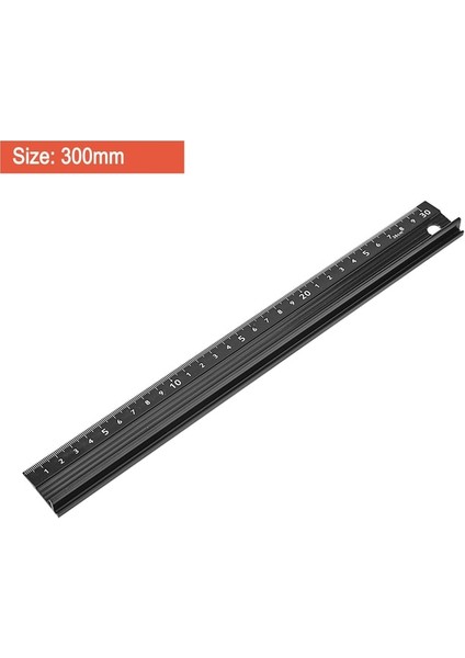 300MM Çok Fonksiyonlu Alüminyum Alaşımlı El Koruyucu Cetvel Kaymaz Düz Cetvel Ahşap Kesme Düz Cetvel Ağaç Işleme Cetvel Aracı (Yurt Dışından)