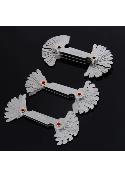 Inç METRIC40PC Ölçme Aracı Metrik Inç Pitch Katlanır 60 ve 55 Derece Vida Konu Ölçer Ölçer Metal 20 Bıçak (Yurt Dışından)