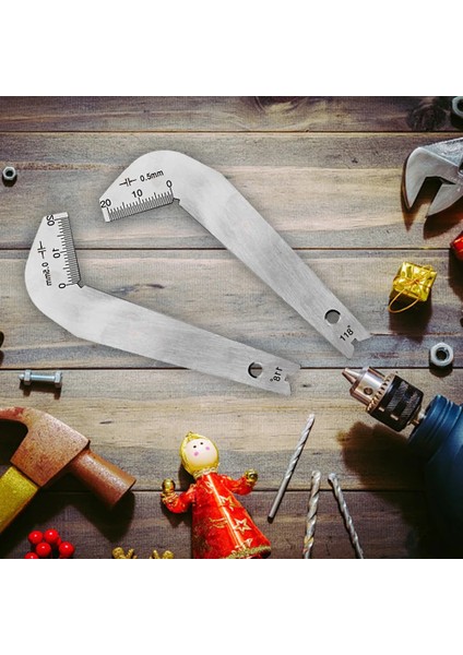 Paslanmaz Çelik Köşe Ön Kenar Ölçme Aracı Lazer Ölçeği 118 Derece Bit Matkap Şablon Ölçer Ölçüm Araçları (Yurt Dışından)
