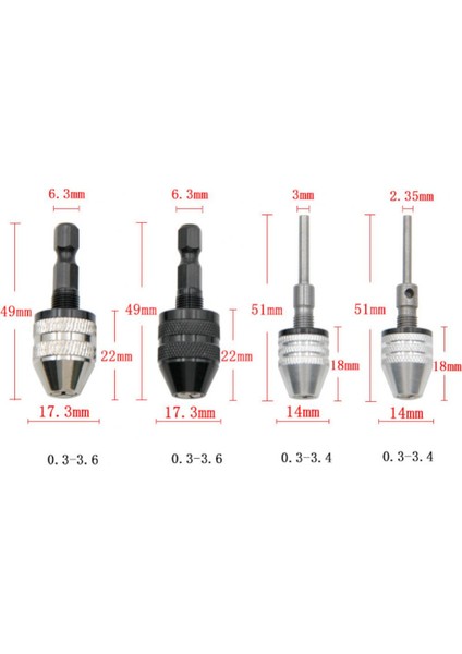 03 Anahtarsız Matkap Chuck 0.3-3.4mm 0.3-6.5mm Hex Shank Chuck Adaptörü Matkap Chuck Anahtarsız Tornavida Darbeli Matkap Adaptörü Chuck Fixt (Yurt Dışından) modelleri
