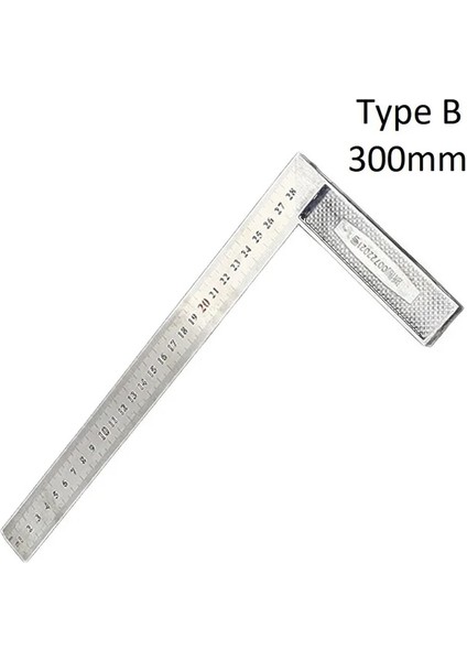 Açı 300MM 250/300MM Alüminyum Kare Cetvel Sağ Açı 90 Torna Cetveli Ağaç Işleme Ölçme Aracı Açı Kare Cetvel Öğrenci Marangoz (Yurt Dışından)