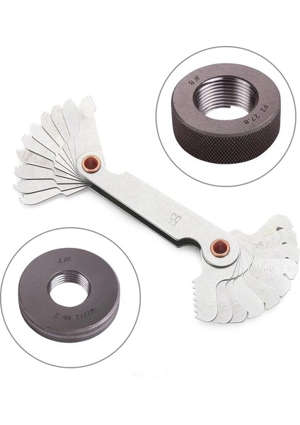 55 Derece Diş Aralığı Kesme Ölçer Ahşap Çalışma Aleti Seti Inç 55° Metrik Diş Ölçer Metrik Vida Diş Ölçer Ev Ölçme Aracı (Yurt Dışından) modelleri