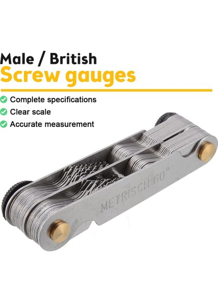 55 Derece Diş Aralığı Kesme Ölçer Ahşap Çalışma Aleti Seti Inç 55° Metrik Diş Ölçer Metrik Vida Diş Ölçer Ev Ölçme Aracı (Yurt Dışından) fırsatları