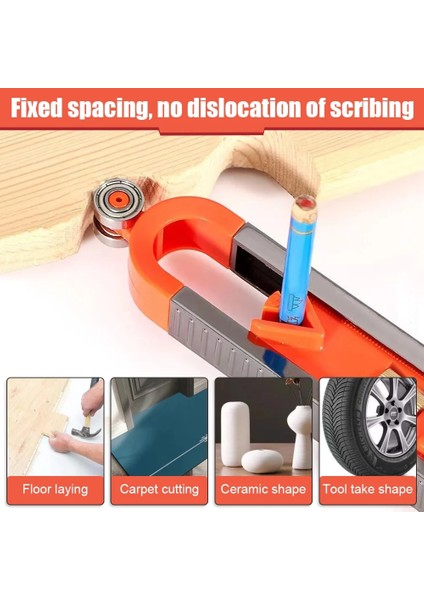 Üç Renkli Dolum Profil Çizme Cetvel Kontur Kilidi Ayarlanabilir Kilitleme Hassas Ağaç Işleme Ölçme Ölçer Profil Teksir Makinesi Ölçüm Aracı (Yurt Dışından) modelleri