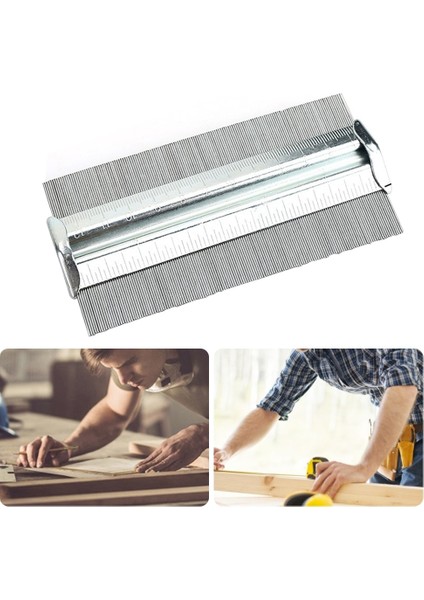 15.2x8.2x2 cm 5/6 Inç Metal Profesyonel Kontur Profil Ölçer Ölçer Fayans Laminat Fayans Genel Araçlar Kontur Ölçer Teksir (Yurt Dışından)