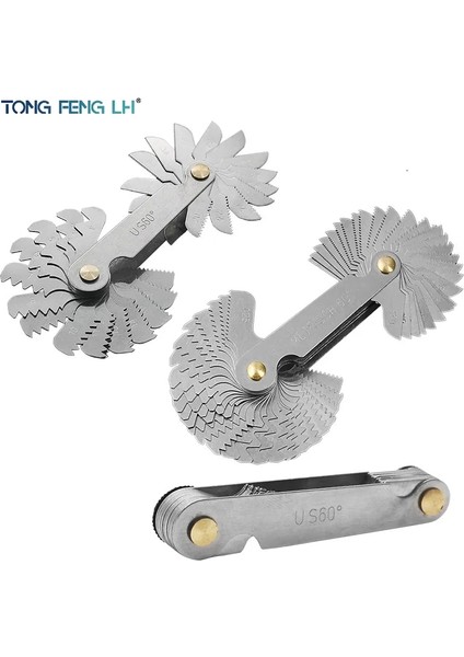 D20PCS 60AND55 Derece Vida Dişi Pitch Gage Dişli Diş Ölçer Metal Katlanır Ölçme Aracı Metrik Inç Abd (Yurt Dışından) fiyatları