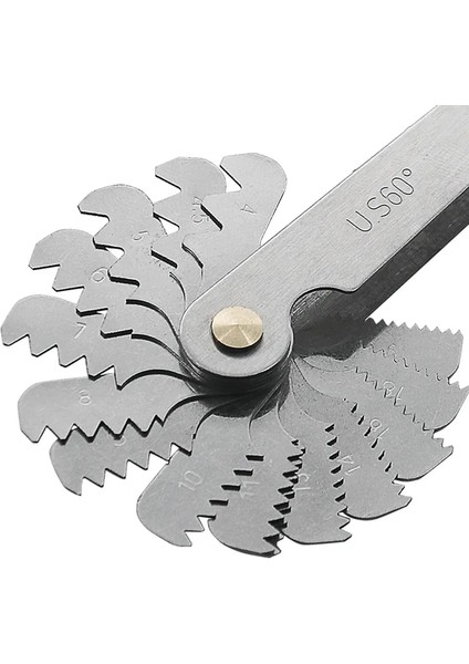 D20PCS 60AND55 Derece Vida Dişi Pitch Gage Dişli Diş Ölçer Metal Katlanır Ölçme Aracı Metrik Inç Abd (Yurt Dışından) modelleri