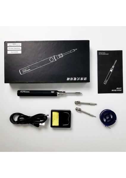 40G Renk Gösterildiği Gibi Beyaz Üç Renkli Isteğe Bağlı 8W ~ 10W USB Havya Seti Ayarlanabilir Sıcaklık Taşınabilir Ev Kaynak Lehim Onarım Aracı (Yurt Dışından)