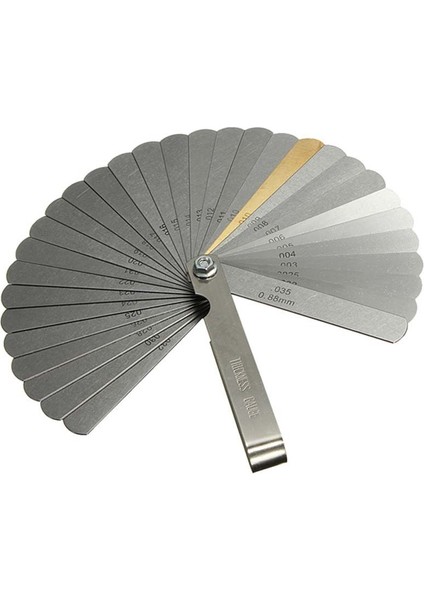 B Tipi 32 Bıçaklı Metrik Kalınlık Ölçer Seti Itici Valf Feeler Ölçer Göstergeleri / Metrik Pirinç Ölçüm Aralığı 0.04MM - 0.88MM (Yurt Dışından)