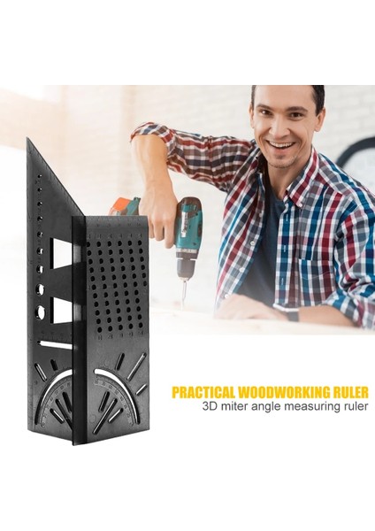 Mavi T-Tipi 3D 45 + 90 Derece Ağaç Işleme Cetveli Kare Ağaç Işleme Scribe Ölçer ve Işaret Çizgisi Cetveli Ölçme Araçları (Yurt Dışından) fiyatları