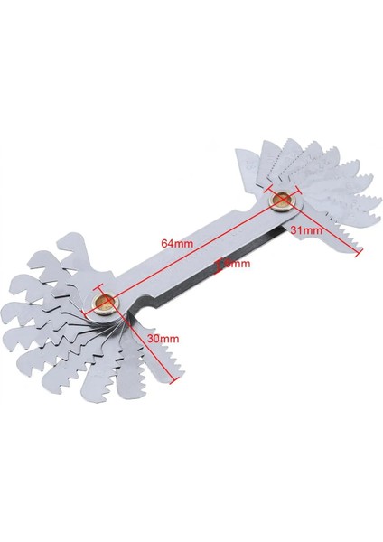 20 Adet/takım Imperial Paslanmaz Çelik Diş Ölçer 55 Derece Vida Pitch Ölçer 4-48 Bıçak Aralığı Endüstriyel Ölçüm Için (Yurt Dışından) modelleri