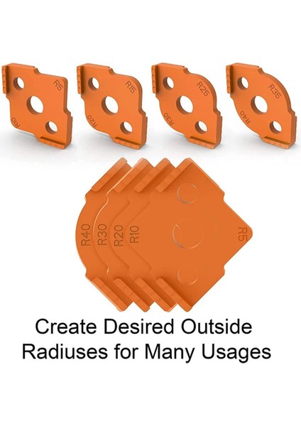 R5 R10 Ağaç Işleme Yönlendirici Köşe Yarıçapı Şablonları Jig R5 Ila R40 Yönlendirme Kavisli Köşeler Freze Dairesel Radyan Yüksek Sertlik Abs Aracı (Yurt Dışından)