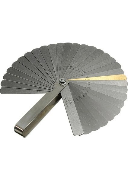 32 Bıçaklı 32/20/17 Bıçaklı Feeler Ölçer Metrik Boyut 0.04-0.88MM Kalınlık Ölçer Seti Vanalar Yeşillik Buji Boşluğu Ölçüm Probu Boşluğu (Yurt Dışından)