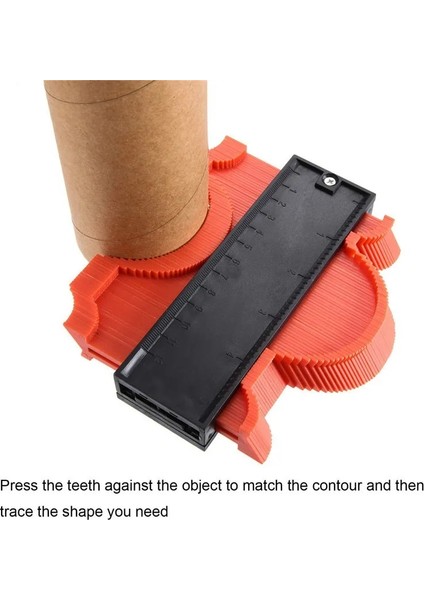 Mavi Sıradan 5 "genişlik Ölçme Aracı Plastik Profil Kopya Ölçer Kontur Ölçer Teksir Standart Ahşap Markalama Aracı Ölçer (Yurt Dışından)