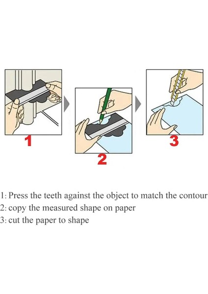 Plastik Profil Kontur Ölçer Hattı Fotokopi Cetveli Kesme Şablonu Inşaat Ağaç Işleme Ölçüm Aleti Seramik Fayans Fayans Aracı (Yurt Dışından) fiyatları