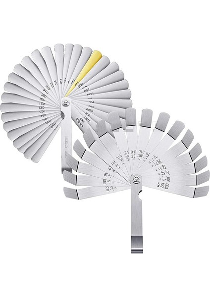 20 Adet 32/26/25/20 Bıçak Feeler Ölçer Metrik Boşluk Dolgu 0.02-1mm / 0.0008-0.040 Inç Gage Ölçüm Aracı Motor Supabı Ayarı Için (Yurt Dışından) modelleri