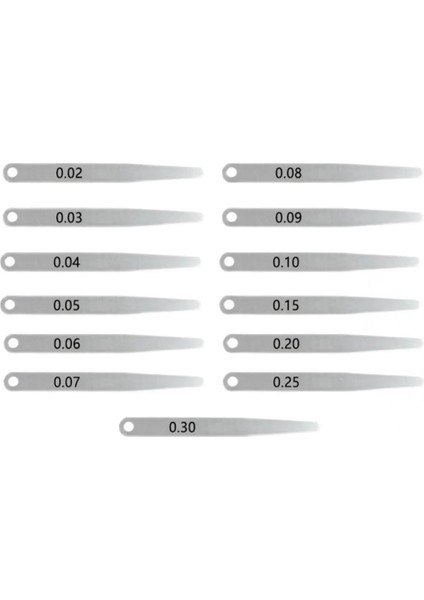 0.25MM 2 Adet Metrik Kalınlık Feeler Ölçer Seti 0.05-0.30MM Boşluk Dolgu Ölçme Aracı Boşluk Genişliği Için Kalınlık Ölçer (Yurt Dışından)