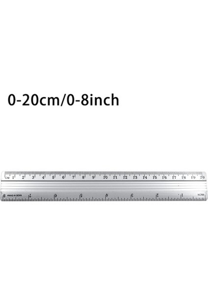 20 cm 1 Adet 15/20/30 cm Cetvel Alüminyum Alaşımlı Düz Cetveller Koruyucu Ölçekli Tedbir Çizim Aracı Okul Ofis Için (Yurt Dışından)