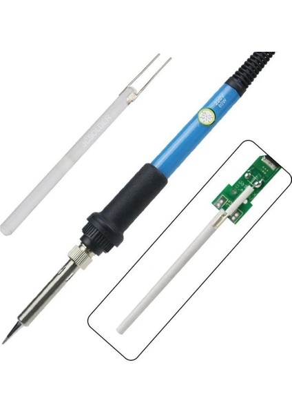 1PC-100W Kısa Tel Ayarlanabilir Sıcaklık Elektrikli Havya Isıtıcı 220V 60W/80W/100W Seramik Dahili Isıtma Elemanı 908 908S Lehim (Yurt Dışından)
