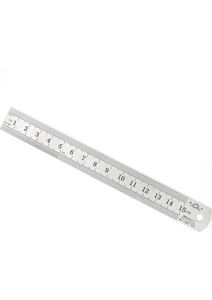 Cetvel 200MM 1 Adet Düz Kenar Çift Taraflı Ölçekli Metal Cetvel Yüksek Kaliteli Paslanmaz Çelik Ağaç Işleme Çizim Ölçme Araçları 0-15/25/30MM (Yurt Dışından)