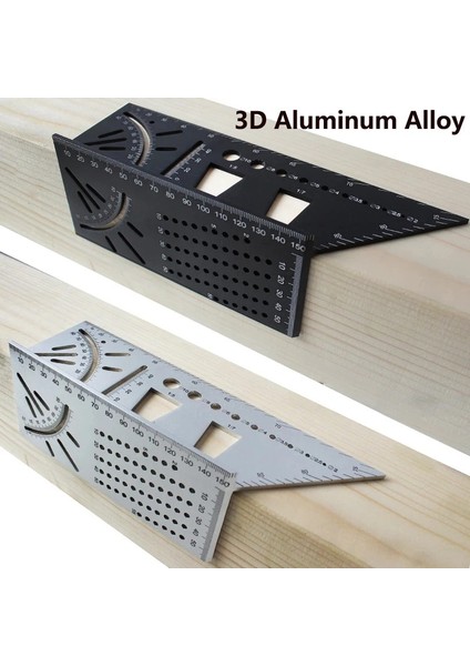 Plastik Mavi Alüminyum Alaşım 3D Gönye Açısı Ölçme Kare 45 90 Derece Açı Cetvel Noktalama Işaretleme Ölçer Çerçeveleme Plastik Iletki (Yurt Dışından) fiyatları