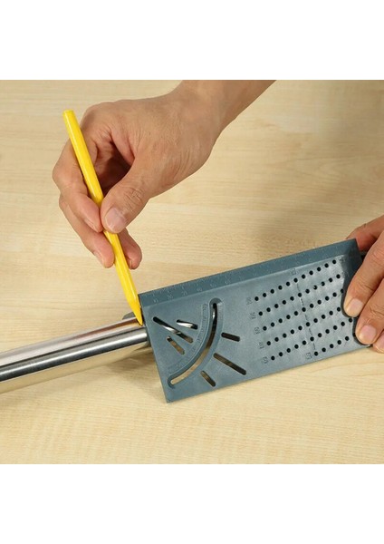 Plastik Mavi Alüminyum Alaşım 3D Gönye Açısı Ölçme Kare 45 90 Derece Açı Cetvel Noktalama Işaretleme Ölçer Çerçeveleme Plastik Iletki (Yurt Dışından) modelleri